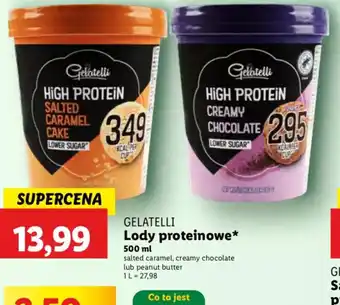 Lidl Lody proteinowe Gelatelli oferta