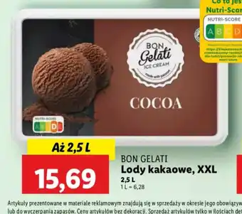 Lidl Lody kakaowe Bon Gelati XXL oferta