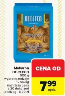 Carrefour Makaron DE CECCO oferta