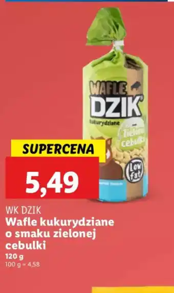 Lidl Wafle kukurydziane o smaku zielonej cebulki WK Dzik oferta