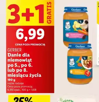 Lidl Gerber Danie dla niemowląt oferta