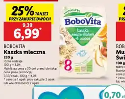 Lidl Bobovita Kaszka mleczna oferta