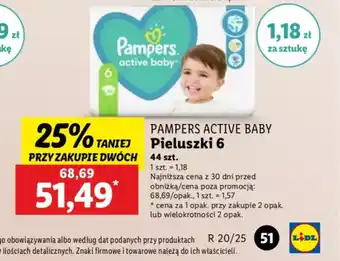 Lidl Pieluszki Pampers Active Baby 6 oferta