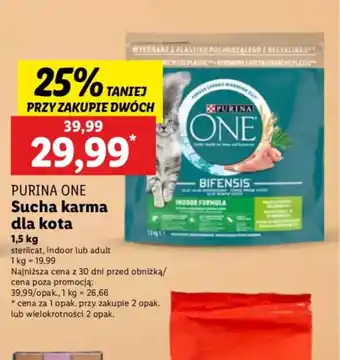Lidl Purina One Sucha karma dla kota oferta