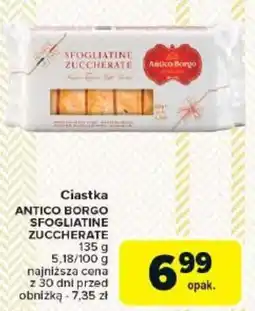 Carrefour Ciastka ANTICO BORGO SFOGLIATINE ZUCCHERATE oferta