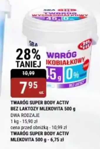 bi1 Twaróg super body activ bez laktozy mlekovita oferta
