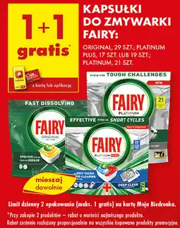 Biedronka Kapsułki do zmywarki Fairy oferta