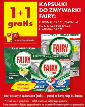 Biedronka Kapsułki do zmywarki Fairy oferta