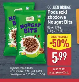 ALDI Poduszki zbożowe Nougat Bits Golden Bridge oferta