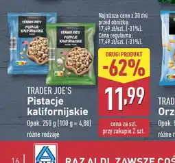 ALDI Pistacje kalifornijskie Trader Joe's oferta