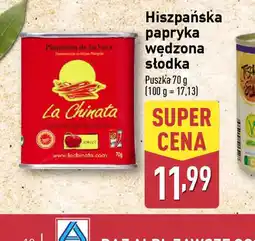 ALDI Hiszpańska papryka wędzona słodka La Chinata oferta