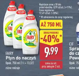 ALDI Płyn do naczyń Fairy oferta