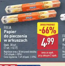 ALDI Folia Papier do pieczenia w arkuszach oferta