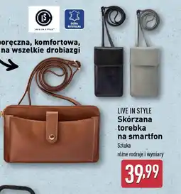ALDI Skórzana torebka na smartfon Live in Style oferta