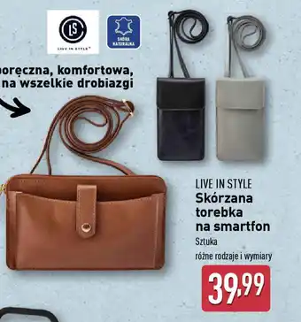 ALDI Skórzana torebka na smartfon Live in Style oferta