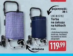 ALDI Torba na zakupy na kółkach Live in Style oferta