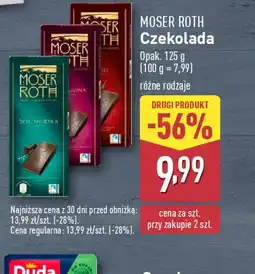 ALDI Czekolada Moser Roth oferta