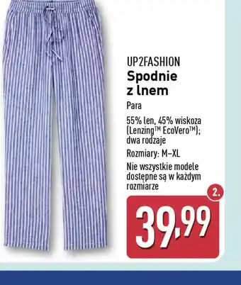 ALDI Spodnie z lnem UP2FASHION oferta