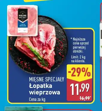 ALDI Lopatka wieprzowa oferta
