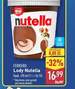 ALDI Lody Nutella Ferrero oferta