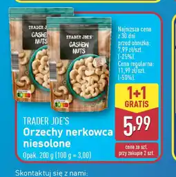 ALDI Orzechy nerkowca niesolone Trader Joe's oferta
