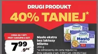 Netto Masło ekstra bez laktozy Miletto oferta