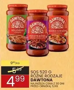 Wafelek Sos 520 g różne rodzaje Dawtona oferta