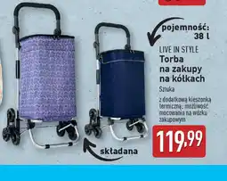 ALDI Torba na zakupy na kółkach Live in Style oferta