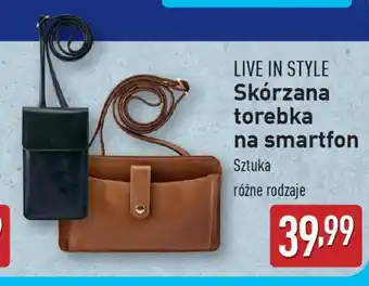 ALDI Live in style skórzana torebka na smartfon oferta