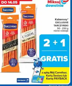 Carrefour Kabanosy Tarczynski Exclusive oferta