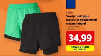 Lidl Szorty funkcyjne męskie ze spodenkami wewnętrznymi oferta