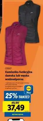 Lidl Kamizelka funkcyjna damska lub męska wodoodporna oferta