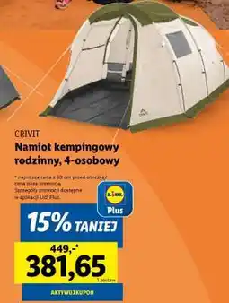 Lidl Crivit Namiot kempingowy rodzinny, 4-osobowy oferta