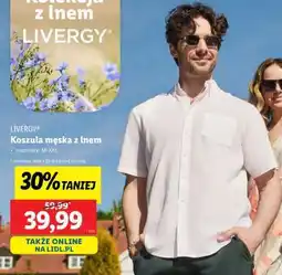 Lidl LIVERGY Koszula męska z lnem oferta