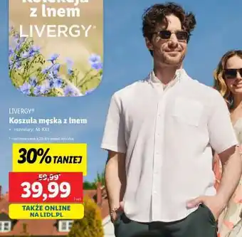 Lidl LIVERGY Koszula męska z lnem oferta