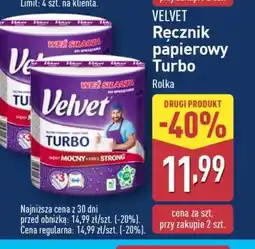 ALDI VELVET Ręcznik papierowy Turbo oferta
