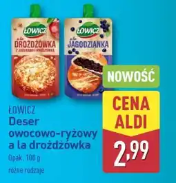 ALDI ŁOWICZ Deser owocowo-ryżowy a la drożdżówka oferta