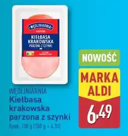 ALDI Kiełbasa krakowska parzona z szynki oferta