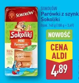 ALDI Sokołów Parówki z szynki Sokoliki oferta
