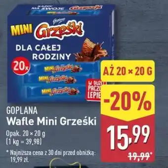 ALDI Goplana Wafle Mini Grześki oferta