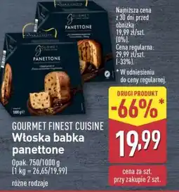ALDI GOURMET FINEST CUISINE Włoska babka panettone oferta
