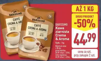 ALDI BARISSIMO Kawa ziarnista Crema & Aroma oferta