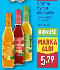 ALDI RIO D'ORO Syrop owocowy oferta