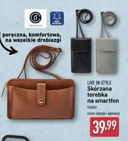 ALDI LIVE IN STYLE Skórzana torebka na smartfon oferta