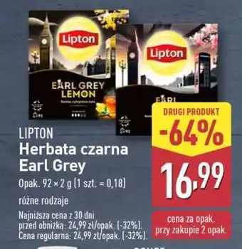 ALDI LIPTON Herbata czarna Earl Grey oferta