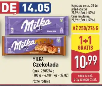 ALDI MILKA Czekolada oferta