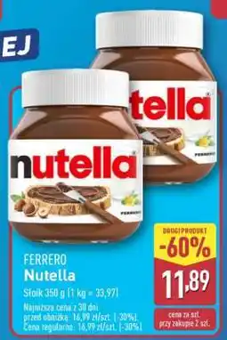 ALDI FERRERO Nutella oferta