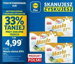 Lidl PILOS Masło ekstra 83% oferta