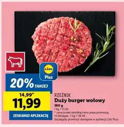 Lidl RZEŹNIK Duży burger wołowy oferta