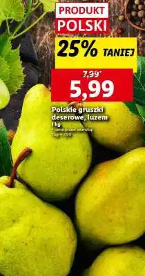 Lidl Polskie gruszki deserowe, luzem oferta